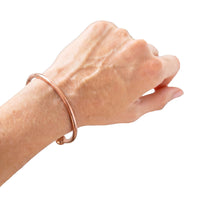 Kopero Pulseira de Cobre Redonda no pulso, bracelete de fio redondo em cobre puro