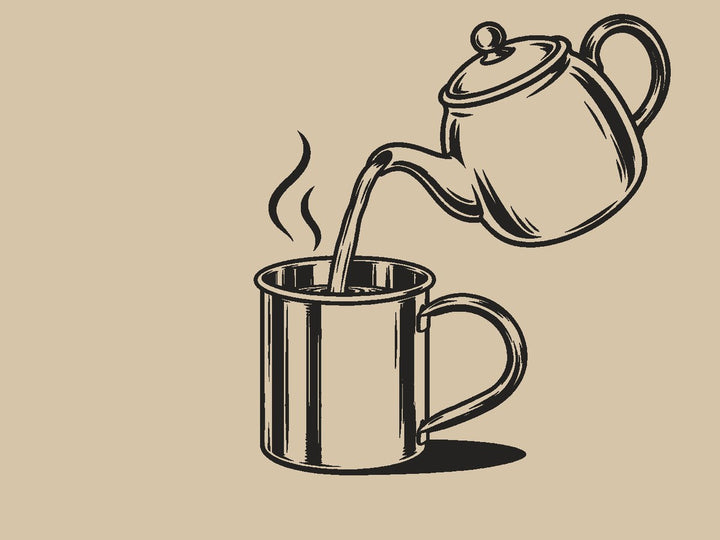 Enche com água, chá ou café